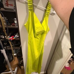 Vibrant green/Yellow Women's Dress